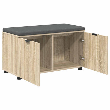 Hallbänk Sonoma-ek 80 x 38 x 46 cm Konstruerat Trä och Tyg