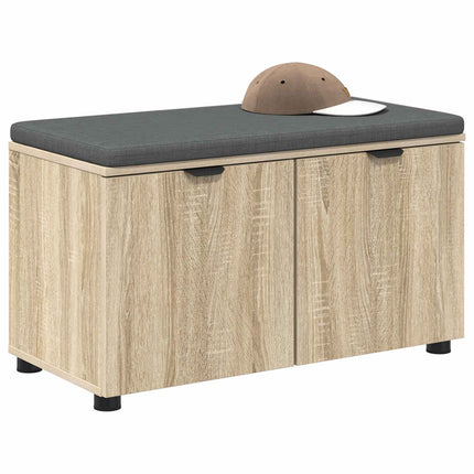 Hallbänk Sonoma-ek 80 x 38 x 46 cm Konstruerat Trä och Tyg