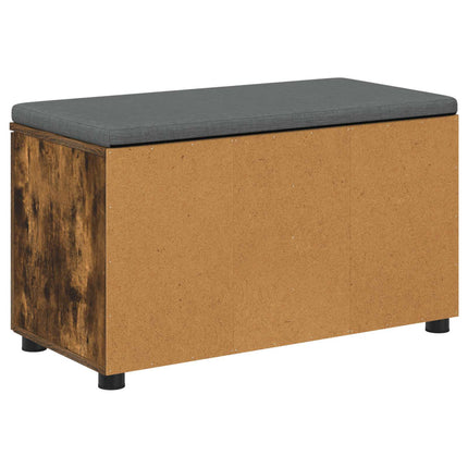 Hallbänk Rökt Ek 80 x 38 x 46 cm Konstruerat Trä och Tyg