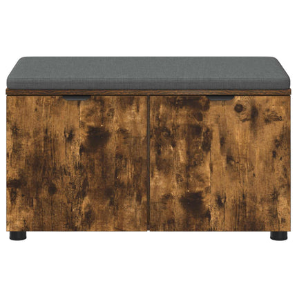 Hallbänk Rökt Ek 80 x 38 x 46 cm Konstruerat Trä och Tyg