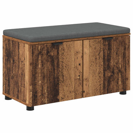 Hallbänk Gammalt trä 80 x 38 x 46 cm Konstruerat Trä och Tyg