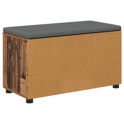 Hallbänk Gammalt trä 80 x 38 x 46 cm Konstruerat Trä och Tyg