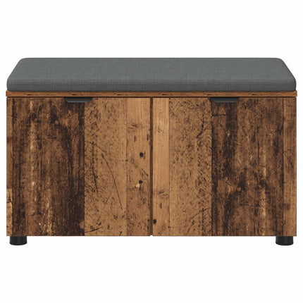 Hallbänk Gammalt trä 80 x 38 x 46 cm Konstruerat Trä och Tyg