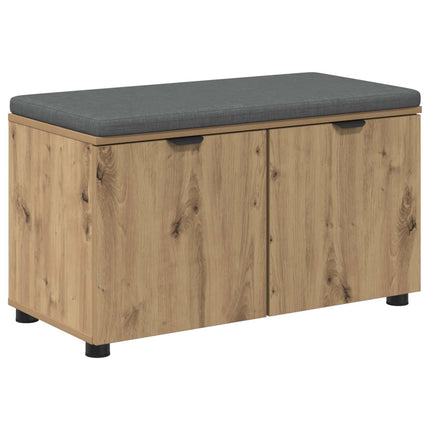 Hallbänk Artisan Ek 80 x 38 x 46 cm Konstruerat Trä och Tyg