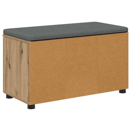 Hallbänk Artisan Ek 80 x 38 x 46 cm Konstruerat Trä och Tyg