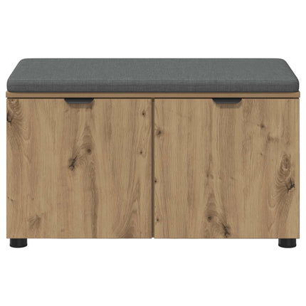 Hallbänk Artisan Ek 80 x 38 x 46 cm Konstruerat Trä och Tyg