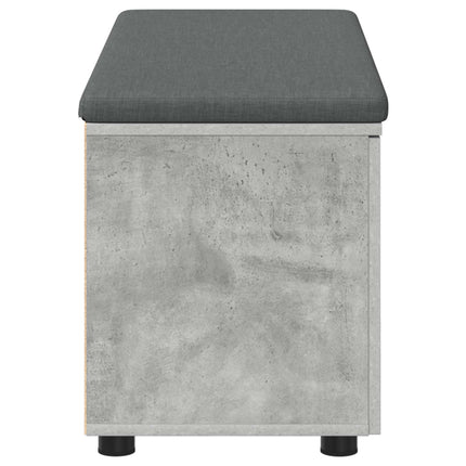 Hallbänk BetongGrå 100 x 38 x 46 cm Konstruerat Trä och Tyg