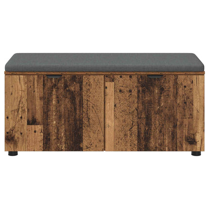 Hallbänk Gammalt trä 100 x 38 x 46 cm Konstruerat Trä och Tyg