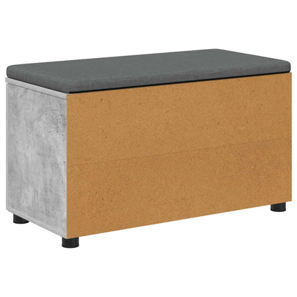 Hallbänk BetongGrå 80 x 38 x 46 cm Konstruerat Trä och Tyg