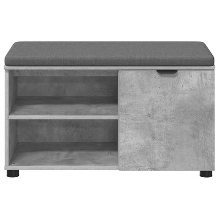 Hallbänk BetongGrå 80 x 38 x 46 cm Konstruerat Trä och Tyg