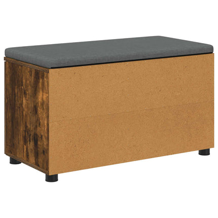 Hallbänk Rökt Ek 80 x 38 x 46 cm Konstruerat Trä och Tyg