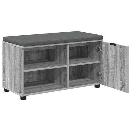 Hallbänk Grå Sonoma 80 x 38 x 46 cm Konstruerat Trä och Tyg