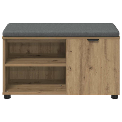 Hallbänk Artisan Ek 80 x 38 x 46 cm Konstruerat Trä och Tyg
