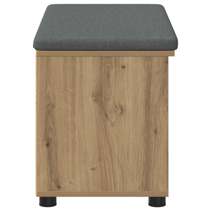 Hallbänk Artisan Ek 80 x 38 x 46 cm Konstruerat Trä och Tyg