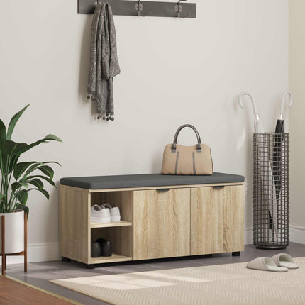 Hallbänk Sonoma-ek 100 x 38 x 46 cm Konstruerat Trä och Tyg