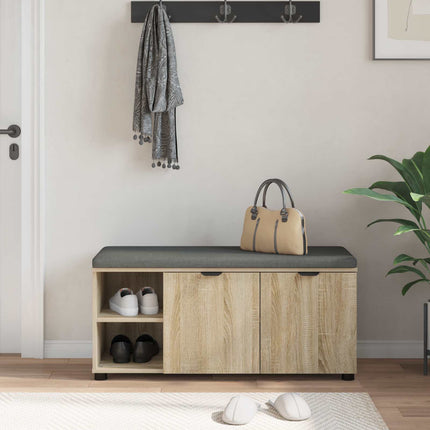 Hallbänk Sonoma-ek 100 x 38 x 46 cm Konstruerat Trä och Tyg