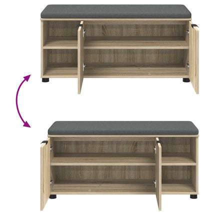 Hallbänk Sonoma-ek 100 x 38 x 46 cm Konstruerat Trä och Tyg