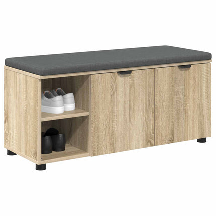 Hallbänk Sonoma-ek 100 x 38 x 46 cm Konstruerat Trä och Tyg