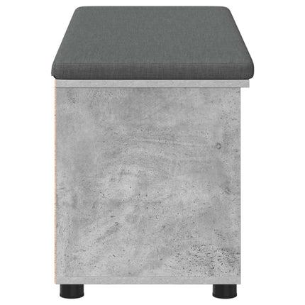 Hallbänk BetongGrå 100 x 38 x 46 cm Konstruerat Trä och Tyg