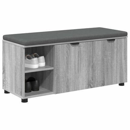 Hallbänk Grå Sonoma 100 x 38 x 46 cm Konstruerat Trä och Tyg