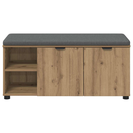 Hallbänk Artisan Ek 100 x 38 x 46 cm Konstruerat Trä och Tyg