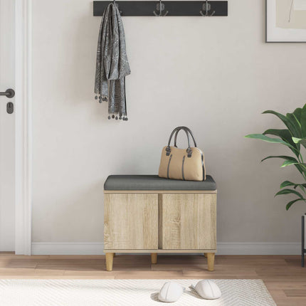 Hallbänk Sonoma-ek 60 x 38 x 46 cm Konstruerat Trä och Tyg