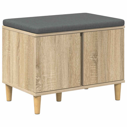 Hallbänk Sonoma-ek 60 x 38 x 46 cm Konstruerat Trä och Tyg