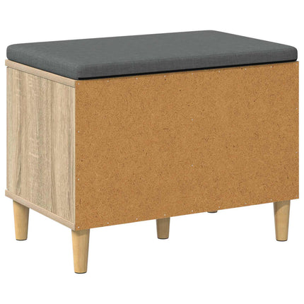 Hallbänk Sonoma-ek 60 x 38 x 46 cm Konstruerat Trä och Tyg