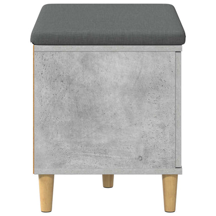 Hallbänk BetongGrå 60 x 38 x 46 cm Konstruerat Trä och Tyg