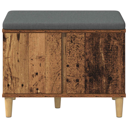 Hallbänk Gammalt trä 60 x 38 x 46 cm Konstruerat Trä och Tyg