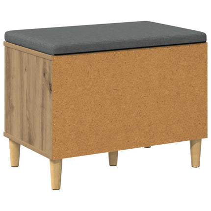 Hallbänk Artisan Ek 60 x 38 x 46 cm Konstruerat Trä och Tyg