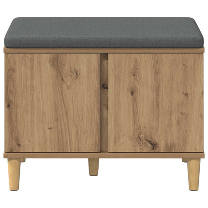 Hallbänk Artisan Ek 60 x 38 x 46 cm Konstruerat Trä och Tyg