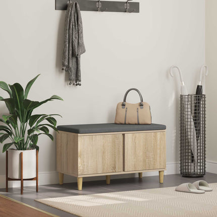 Hallbänk Sonoma-ek 80 x 38 x 46 cm Konstruerat Trä och Tyg
