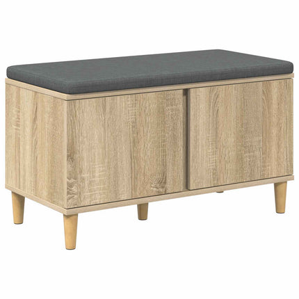Hallbänk Sonoma-ek 80 x 38 x 46 cm Konstruerat Trä och Tyg