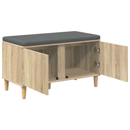 Hallbänk Sonoma-ek 80 x 38 x 46 cm Konstruerat Trä och Tyg