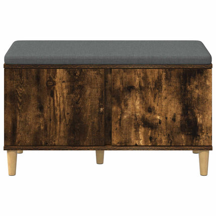 Hallbänk Rökt Ek 80 x 38 x 46 cm Konstruerat Trä och Tyg
