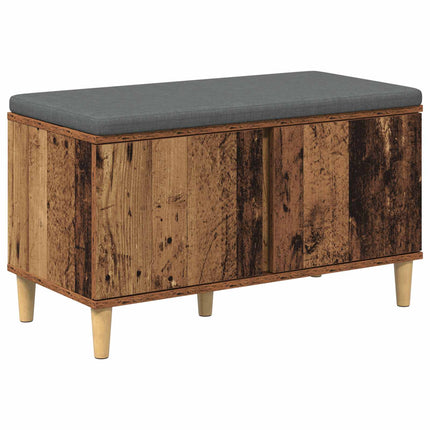 Hallbänk Gammalt trä 80 x 38 x 46 cm Konstruerat Trä och Tyg