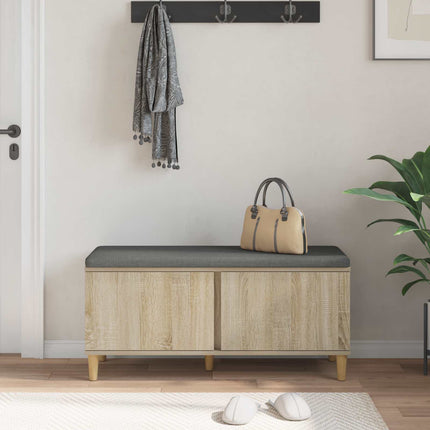 Hallbänk Sonoma-ek 100 x 38 x 46 cm Konstruerat Trä och Tyg
