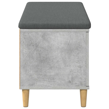 Hallbänk BetongGrå 100 x 38 x 46 cm Konstruerat Trä och Tyg