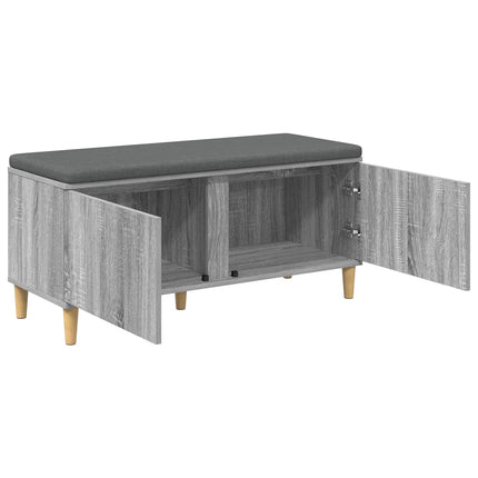 Hallbänk Grå Sonoma 100 x 38 x 46 cm Konstruerat Trä och Tyg