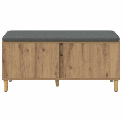 Hallbänk Artisan Ek 100 x 38 x 46 cm Konstruerat Trä och Tyg