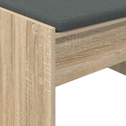 Hallbänk med kudde Sonoma-ek 63 x 38 x 40 cm