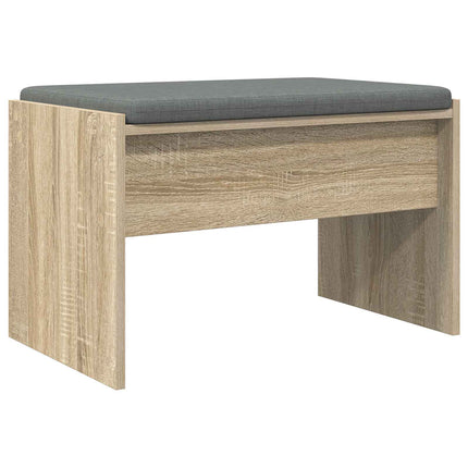 Hallbänk med kudde Sonoma-ek 63 x 38 x 40 cm