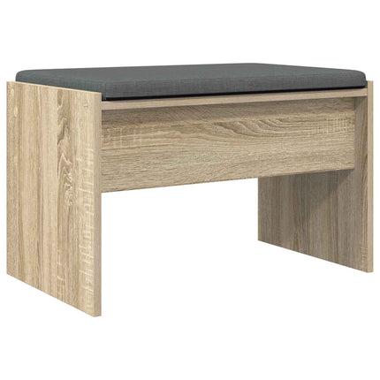 Hallbänk med kudde Sonoma-ek 63 x 38 x 40 cm
