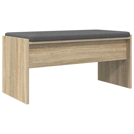 Hallbänk med kudde Sonoma-ek 83 x 38 x 40 cm