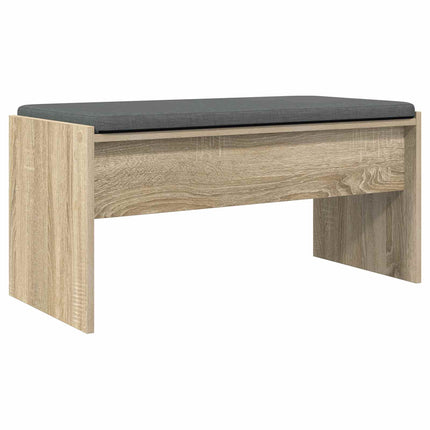 Hallbänk med kudde Sonoma-ek 83 x 38 x 40 cm