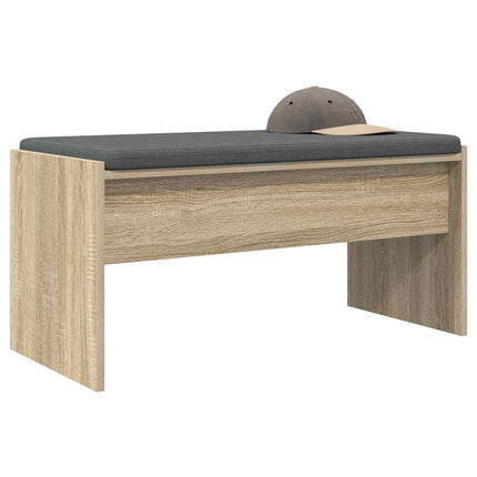 Hallbänk med kudde Sonoma-ek 83 x 38 x 40 cm