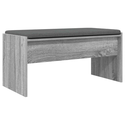 Hallbänk med kudde Grå Sonoma 83 x 38 x 40 cm