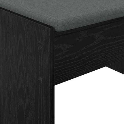 Hallbänk med kudde Svart Ek 103 x 38 x 40 cm