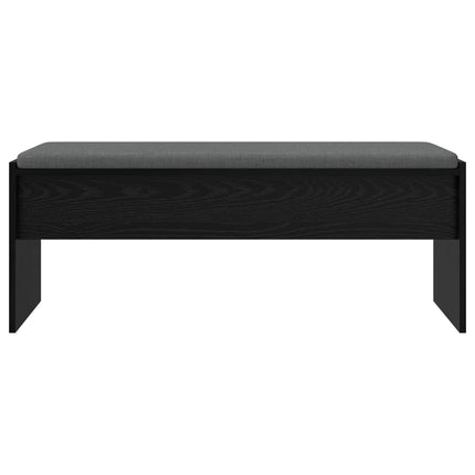 Hallbänk med kudde Svart Ek 103 x 38 x 40 cm